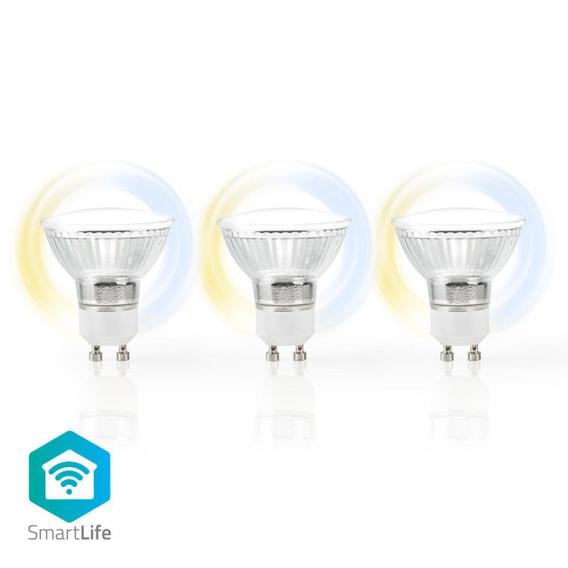 SmartLife LED Spot | Wi-Fi | GU10 | 400 lm | 5 W | Studená Bílá / Teplá Bílá | 2700 - 6500 K | Energetická třída: A+ | Android™ - obrázek produktu
