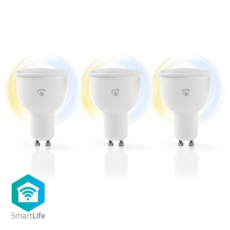 SmartLife LED Bulb | Wi-Fi | GU10 | 380 lm | 4.5 W | Studená Bílá / Teplá Bílá | 2700 - 6500 K | Energetická třída: A+ | Android - obrázek produktu