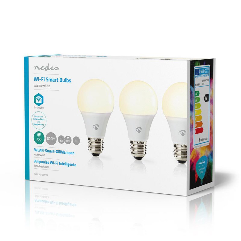 SmartLife LED Bulb | Wi-Fi | E27 | 800 lm | 9 W | Teplá Bílá | 2700 K | Energetická třída: A+ | Android™ & iOS | A60 - obrázek č. 4