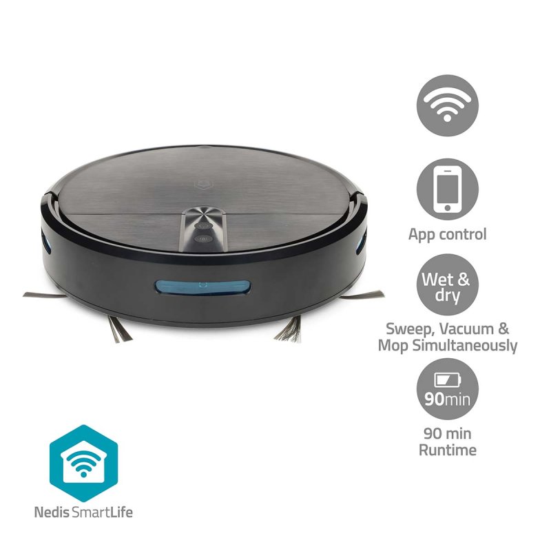 SmartLife Robot Vysavač | Způsob navigace: Náhodný  WIFIVCR10CBK - obrázek produktu