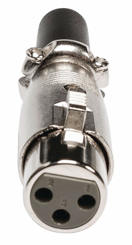 Konektor XLR 3-Pin Zásuvka Stříbrná - obrázek č. 1