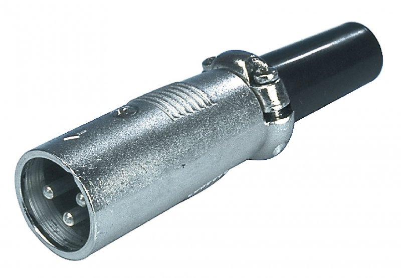 Konektor XLR 3-Pin Zástrčka Stříbrná - obrázek produktu