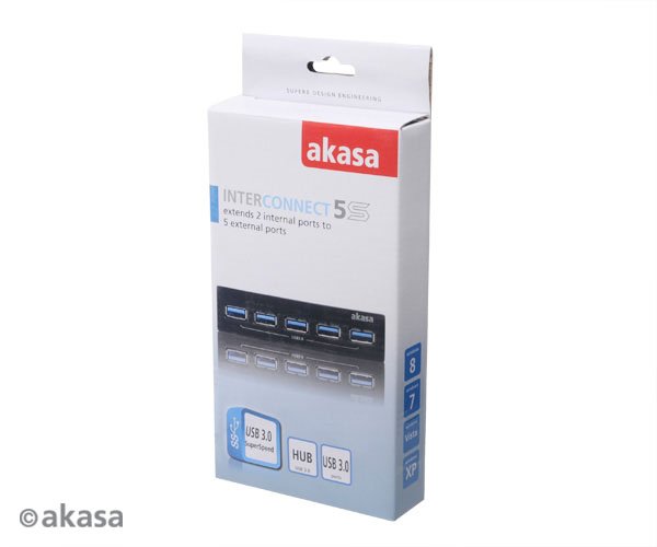 AKASA USB hub USB 3.0 (5x) InterConnect Pro 5S - obrázek č. 3