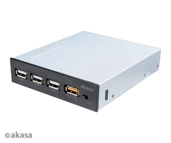 AKASA USB nabíjecí panel 3x USB 2.0 + 1x USB fast - obrázek produktu