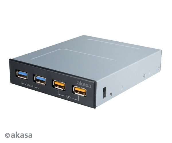 AKASA USB nabíjecí panel 2x USB 3.0 + 2x USB fast - obrázek produktu