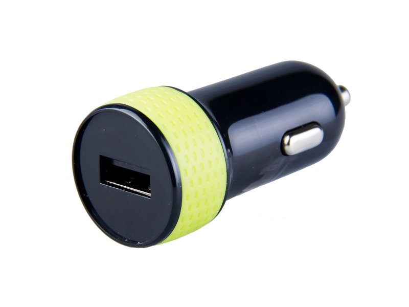 Nabíječka do auta AVACOM NACL-1XKG-10A s výstupem USB 5V/ 1A, černo-zelená barva - obrázek č. 1