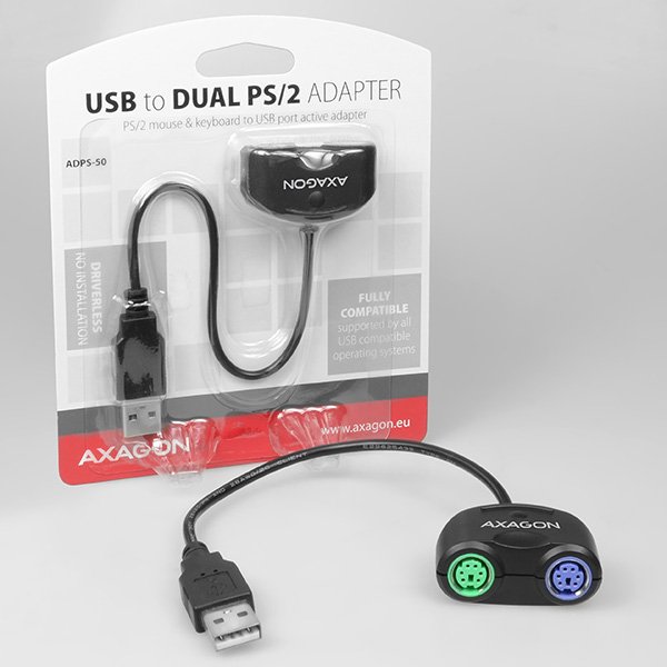 AXAGO USB2.0 - 2x PS/ 2 adapter (ADPS-50) - obrázek č. 4