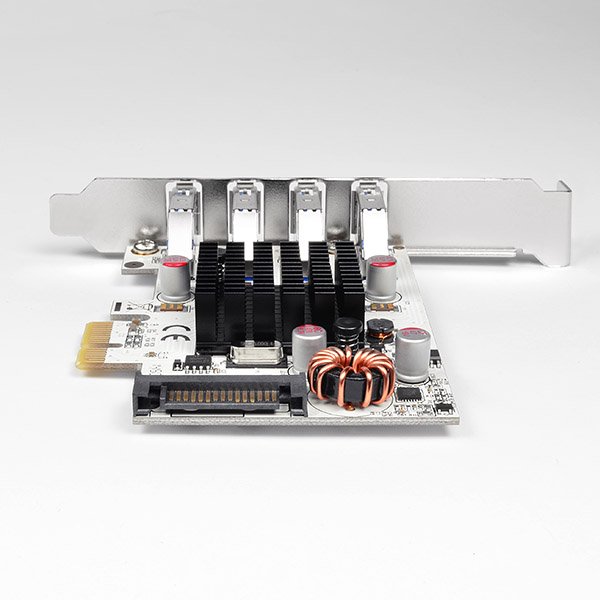 AXAGON PCEU-43VQ, HQ PCIe adapter 4x USB3.0, UASP, nabíjení 3.8A, VIA + LP - obrázek č. 4