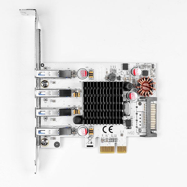 AXAGON PCEU-43VQ, HQ PCIe adapter 4x USB3.0, UASP, nabíjení 3.8A, VIA + LP - obrázek č. 3
