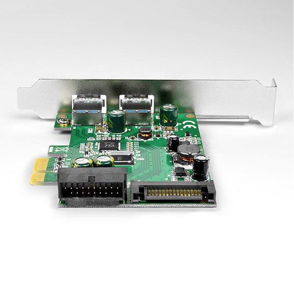 AXAGON PCEU-232V, PCIe adapter 2+2x USB3.0, UASP, nabíjení 3A, VIA + LP - obrázek produktu