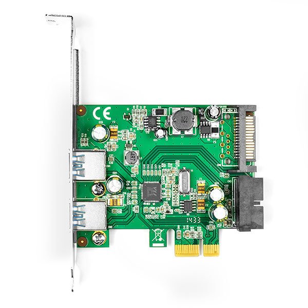 AXAGON PCEU-232V, PCIe adapter 2+2x USB3.0, UASP, nabíjení 3A, VIA + LP - obrázek č. 3