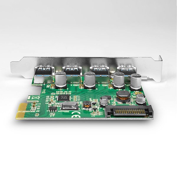 AXAGON PCEU-430V, PCIe adapter 4x USB3.0, UASP, nabíjení 3A, VIA - obrázek č. 4