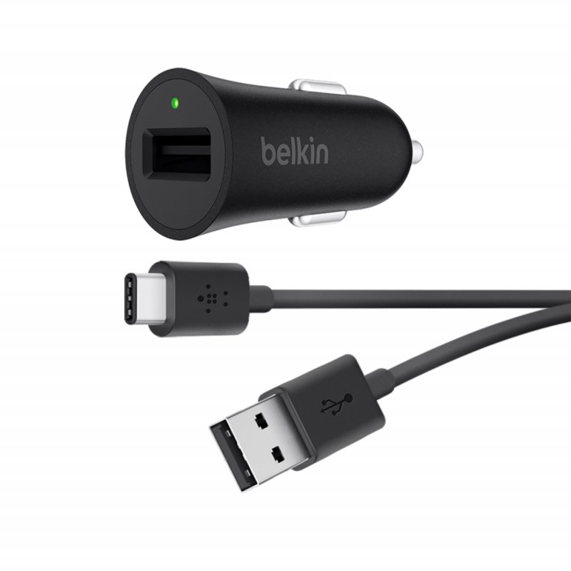 BELKIN USB-C rychlo autonabíječka + USB-C na USB-A kabel - obrázek produktu