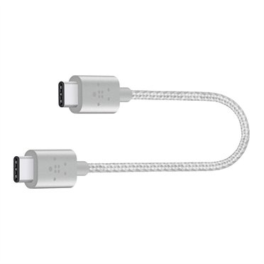 BELKIN MIXIT kabel USB-C to USB-C, 20cm, stříbrný - obrázek produktu