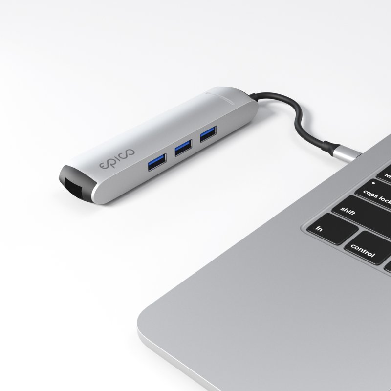 Epico 6v1 Slim Hub 8K s USB-C konektorem - stříbrná - obrázek č. 2