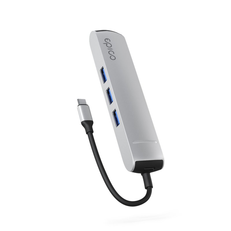 Epico 6v1 Slim Hub 8K s USB-C konektorem - stříbrná - obrázek č. 3