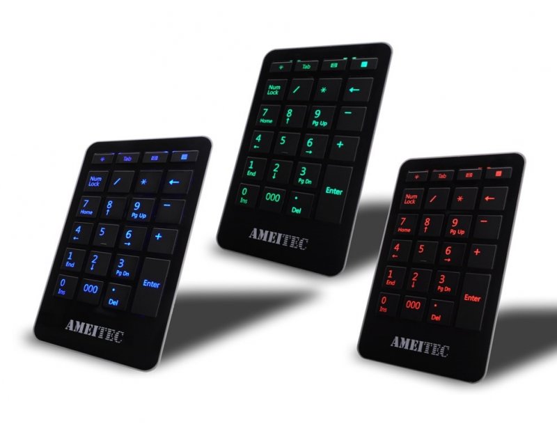 AMEI Keyboard AM-KN101B Professional Letter Blue Illuminated digital keypad - obrázek produktu