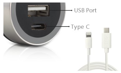 FSP/ Fortron Micro CLA USB autonabíječka Shining VD16, 3.1 A, USB*1 & Type-C*1 (pro osobní i náklad.) - obrázek č. 2