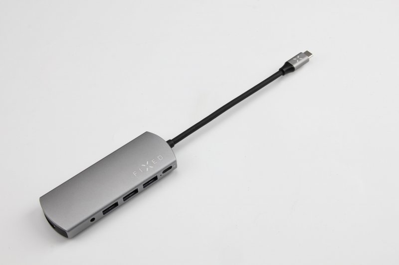 Hliníkový FIXED HUB 6IN1 s rozhraním USB-C pro notebooky a tablety - obrázek č. 2
