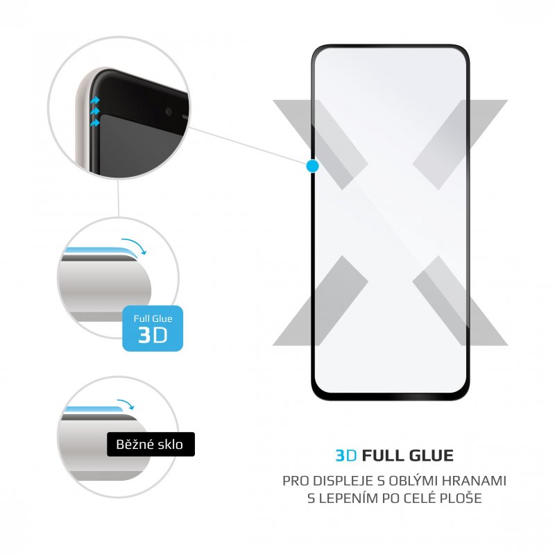 3D sklo FIXED Samsung Galaxy A52/ A52 5G, plné lepení - obrázek č. 1