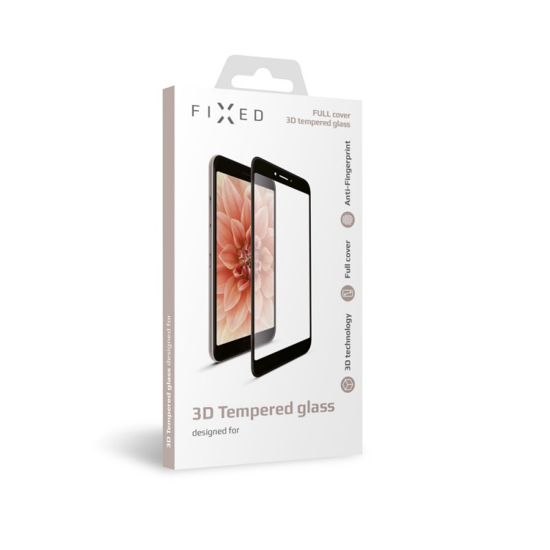 3D sklo FIXED iPhone 7Plus/ 8Plus,plné lepení,černé - obrázek č. 2