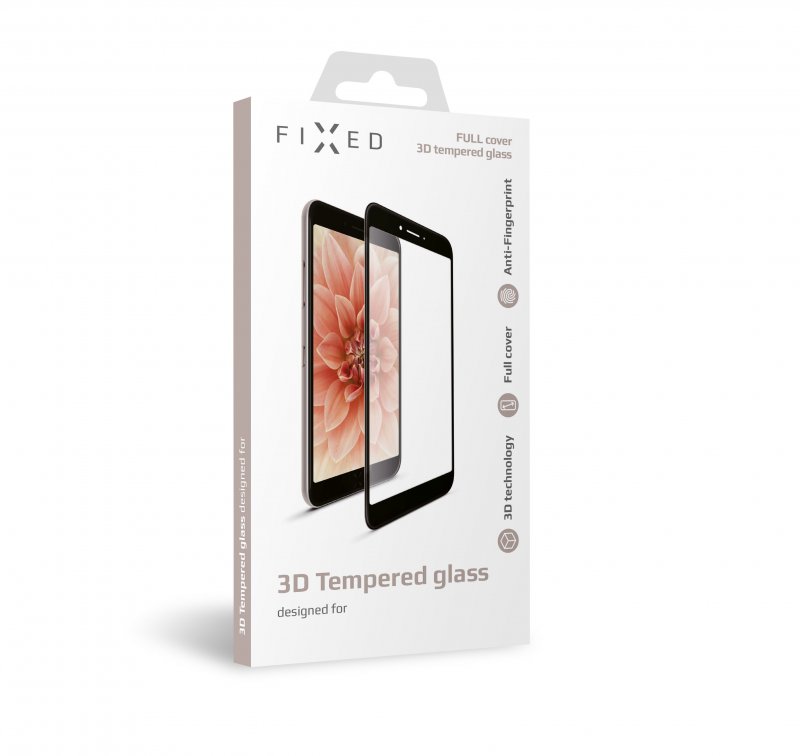 3D sklo FIXED iPhone X/ XS/ 11 Pro, plné lepení,černé - obrázek č. 2