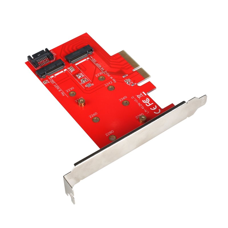 i-tec PCI-E 2x M.2 Card (PCI-E/ SATA) + LP - obrázek č. 2