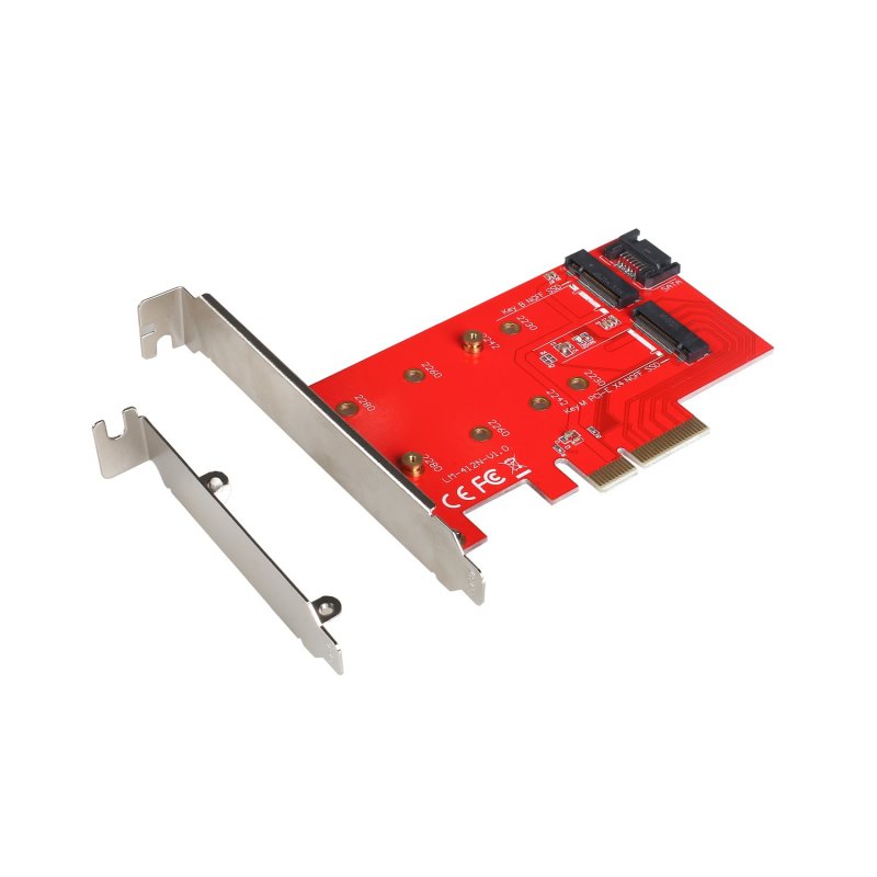 i-tec PCI-E 2x M.2 Card (PCI-E/ SATA) + LP - obrázek produktu
