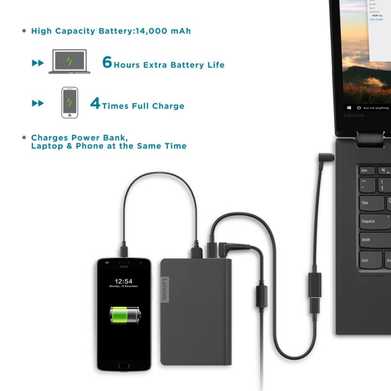 Lenovo USB-C Laptop Power Bank 14000 mAh - obrázek produktu