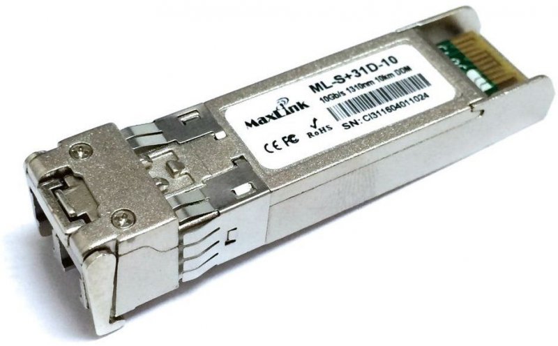 MaxLink 10G SFP+ optický modul, SM, 1310nm, 10km, 2x LC konektor, DDM - obrázek produktu