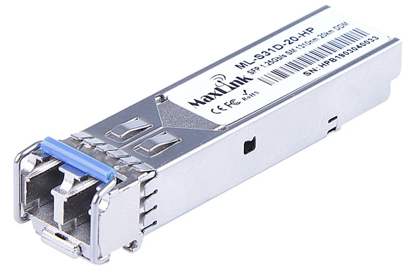 MaxLink 1.25G SFP HP modul, SM, 1310nm, 20km, 2x LC konektor, DDM, HP kompatibilní - obrázek produktu