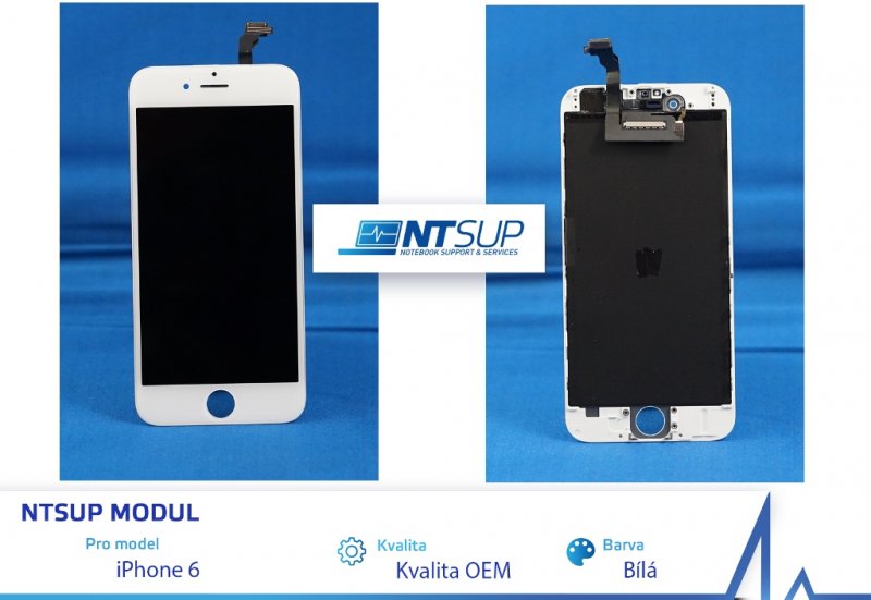 NTSUP LCD modul iPhone 6 bílý kvalita B - obrázek produktu