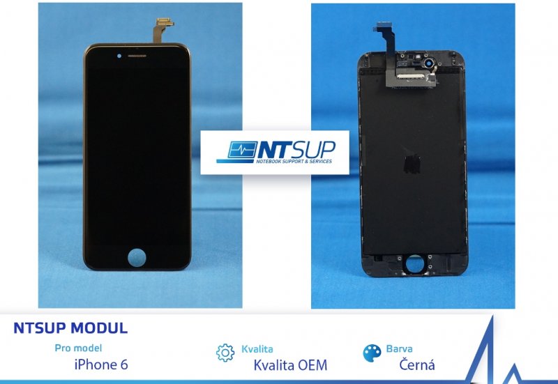 NTSUP LCD modul iPhone 6 černý kvalita B - obrázek produktu