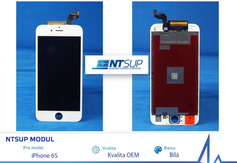 NTSUP LCD modul iPhone 6S bílý kvalita B - obrázek produktu
