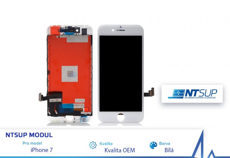 NTSUP LCD modul iPhone 7 bílý kvalita B - obrázek produktu