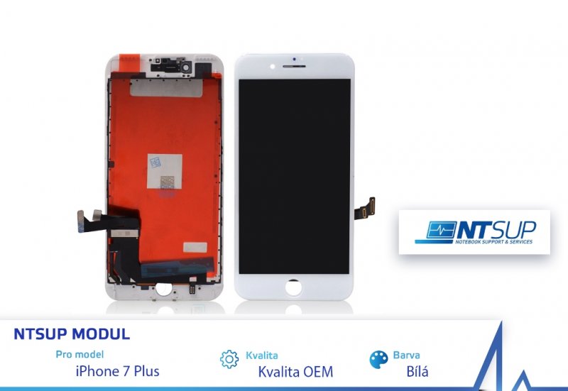 NTSUP LCD modul iPhone 7 PLUS bílý kvalita B - obrázek produktu