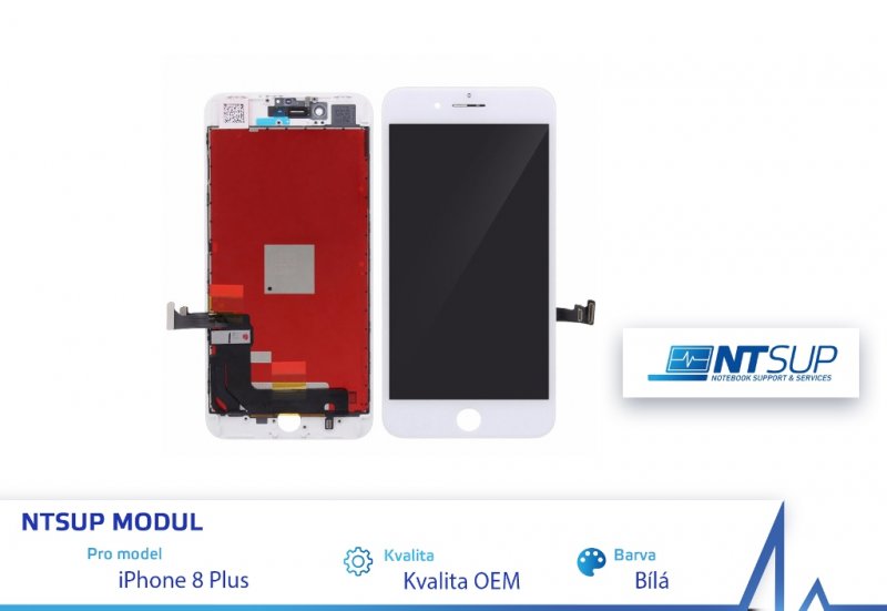 NTSUP LCD modul iPhone 8 PLUS bílý kvalita B - obrázek produktu