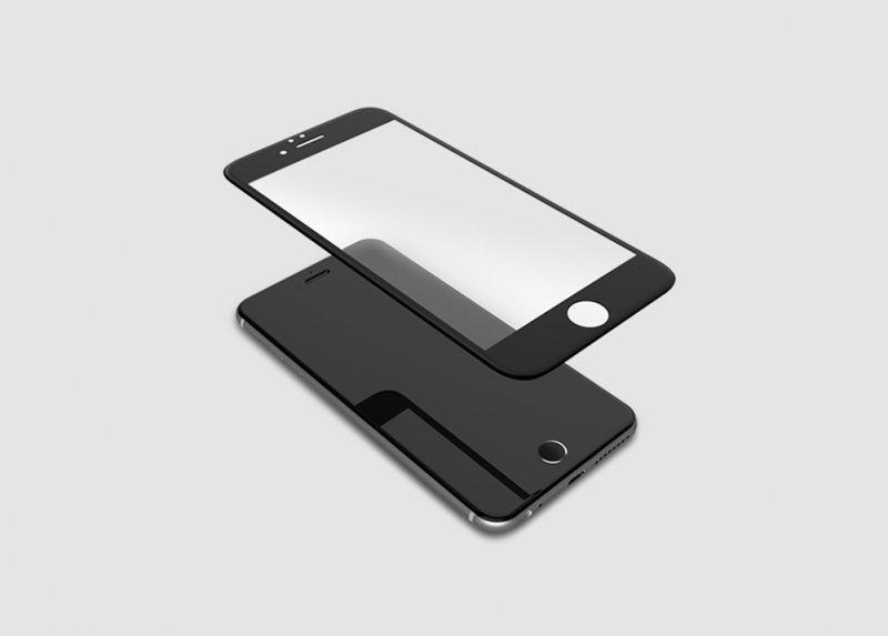3D tvrzené sklo iPhone 6,6s, black - obrázek produktu