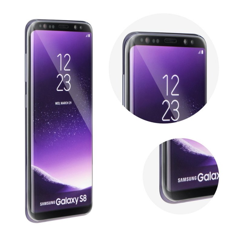 3D tvrzené sklo Samsung S8+ (G955) Black - obrázek produktu