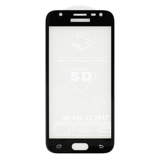 5D tvrzené sklo Samsung Galaxy J3 2017 (J330) Black (FULL GLUE) - obrázek produktu