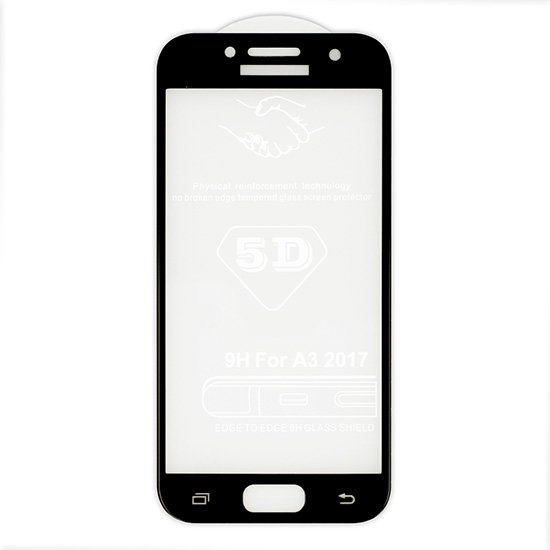 5D tvrzené sklo Samsung Galaxy A3 2017 (A320) Black (FULL GLUE) - obrázek produktu