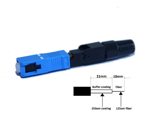Optický Konektor SC rychloinstalační 1ks (SM i MM) - obrázek produktu