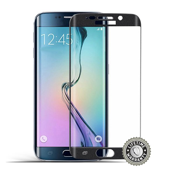 Screenshield™ SAMSUNG G925 Galaxy S6 Edge Tempered Glass protection (black) - obrázek produktu