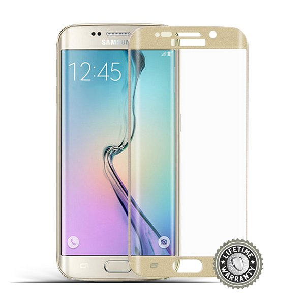 Screenshield™ SAMSUNG G925 Galaxy S6 Edge Tempered Glass protection (Gold) - obrázek produktu
