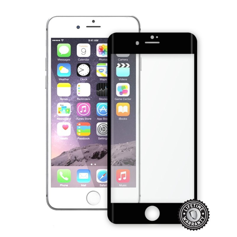 Screenshield™ Apple iPhone 7 Plus Tempered Glass protection display (full COVER BLACK metalic frame) - obrázek produktu