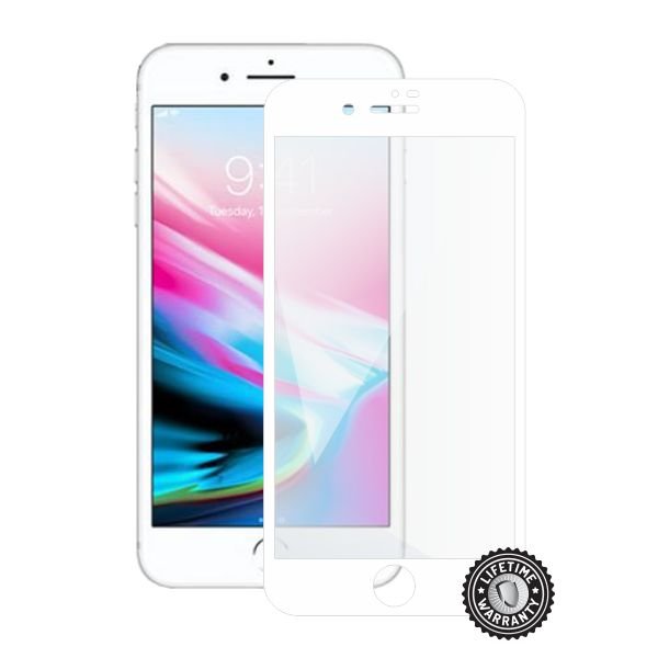 Screenshield APPLE iPhone 8 Plus Tempered Glass Protection (full COVER white) - obrázek produktu