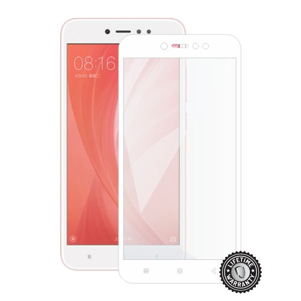 Screenshield XIAOMI RedMi Note 5A Global Tempered Glass protection (full COVER white) - obrázek produktu