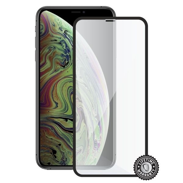 Screenshield APPLE iPhone Xs Max Tempered Glass protection (full COVER black) - obrázek produktu