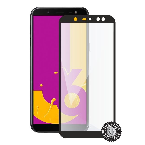 Screenshield SAMSUNG J600 Galaxy J6 (2018) Tempered Glass protection (full COVER black) - obrázek produktu