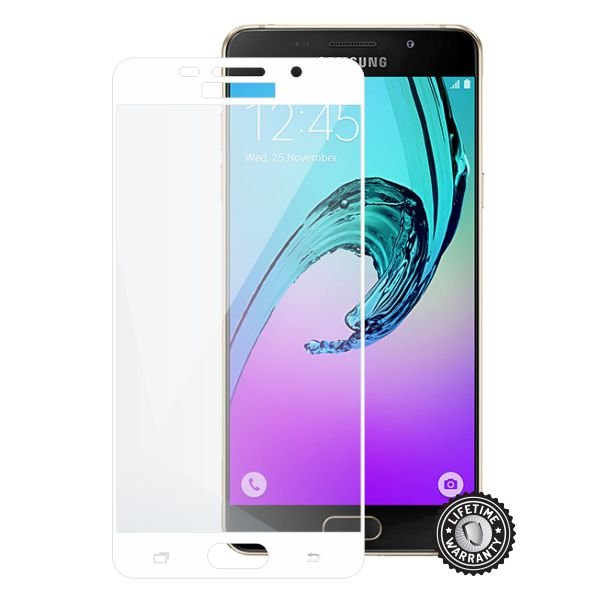Screenshield SAMSUNG A510 Galaxy A5 (2016) Tempered Glass protection (full COVER WHITE) - obrázek produktu